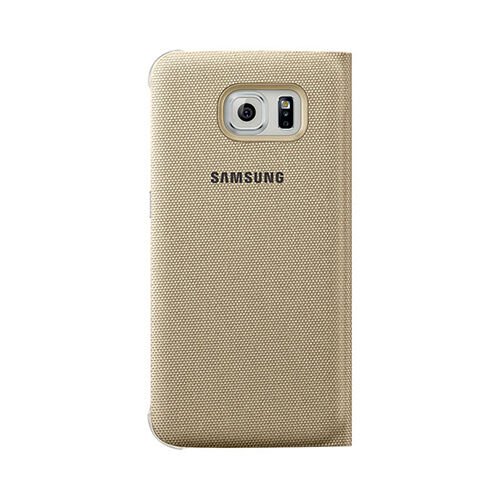 Galaxy S6 ile Uyumlu S View Cover (Tekstil) Altın EF-CG920BFEGWW (Out)