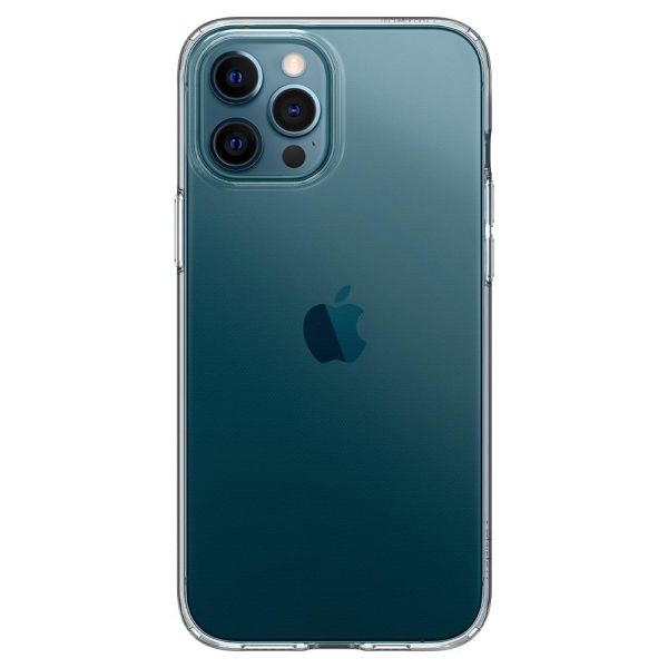 Spigen iPhone 12 Pro Max ile Uyumlu Kılıf Liquid Crystal 4 Tarafı Tam Koruma Crystal Clear