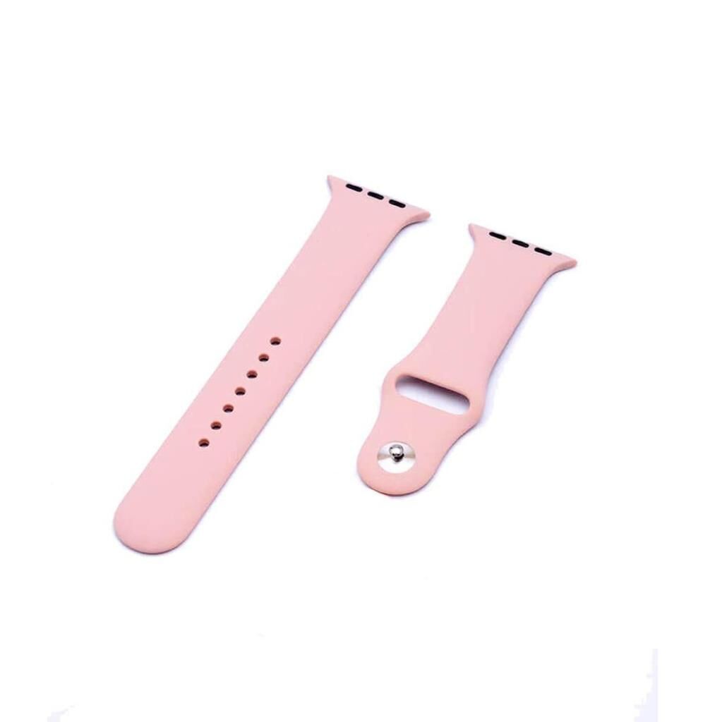 Apple Watch ile Uyumlu 42-44mm Silikon Kayış Pudra