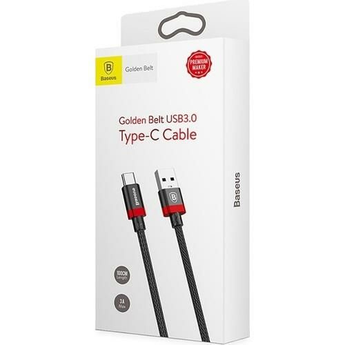 Baseus Golden Belt USB 3.0 Type-C Kablo Kırmızı