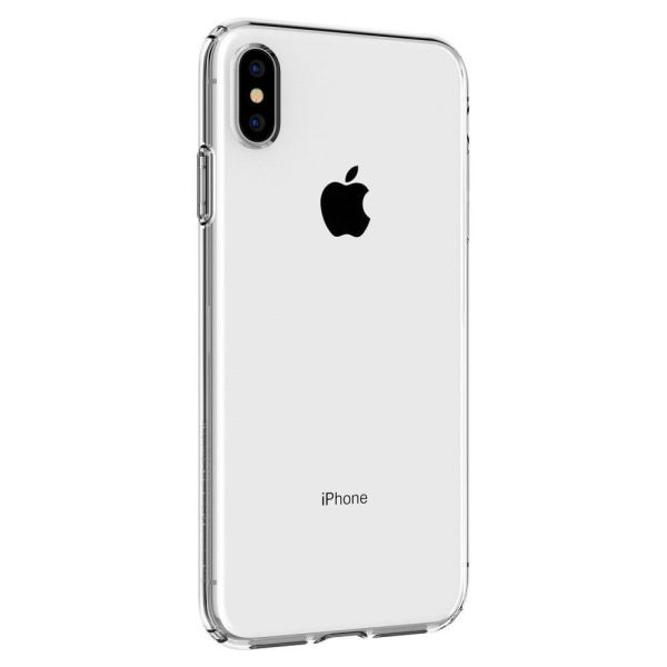 Spigen iPhone XS Max ile Uyumlu Kılıf Liquid Crystal 4 Tarafı Koruma Crystal Clear