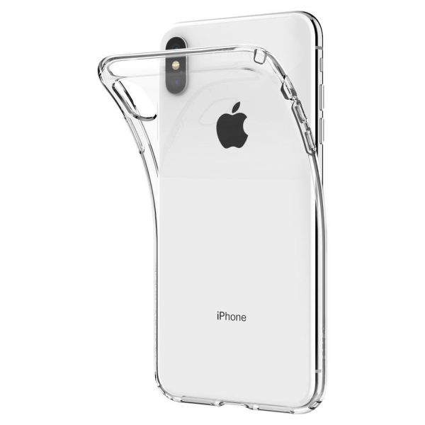 Spigen iPhone XS Max ile Uyumlu Kılıf Liquid Crystal 4 Tarafı Koruma Crystal Clear