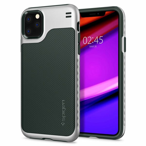 Spigen iPhone 11 Pro ile Uyumlu Kılıf Hybrid NX Forest Green