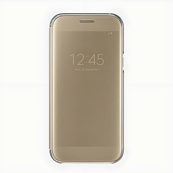 Galaxy A5(2017) ile Uyumlu Clear View Cover Kılıf Altın EF-ZA520CFEGWW