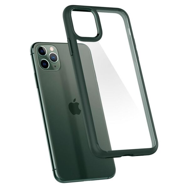 Spigen iPhone 11 Pro ile Uyumlu Kılıf Ultra Hybrid Midnight Green