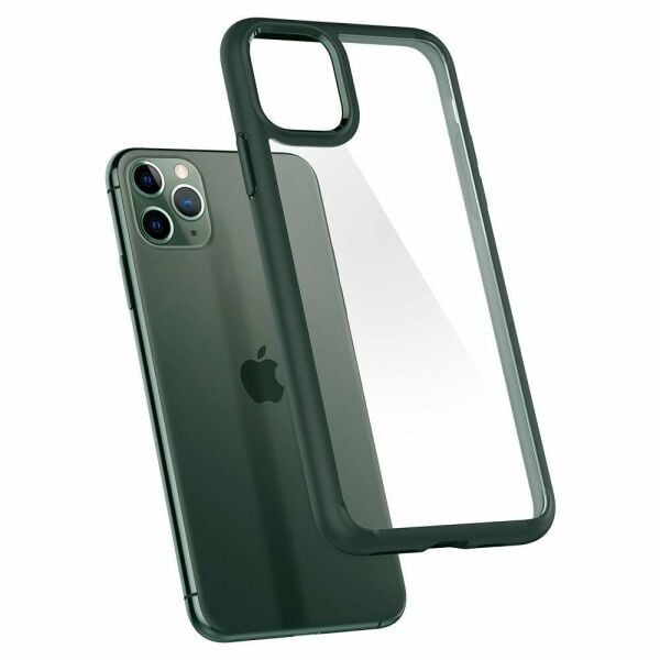 Spigen iPhone 11 Pro ile Uyumlu Kılıf Ultra Hybrid Midnight Green