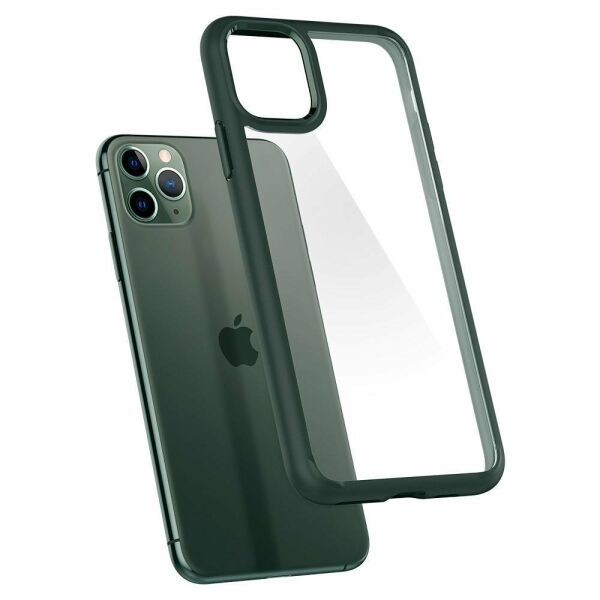 Spigen iPhone 11 Pro ile Uyumlu Kılıf Ultra Hybrid Midnight Green