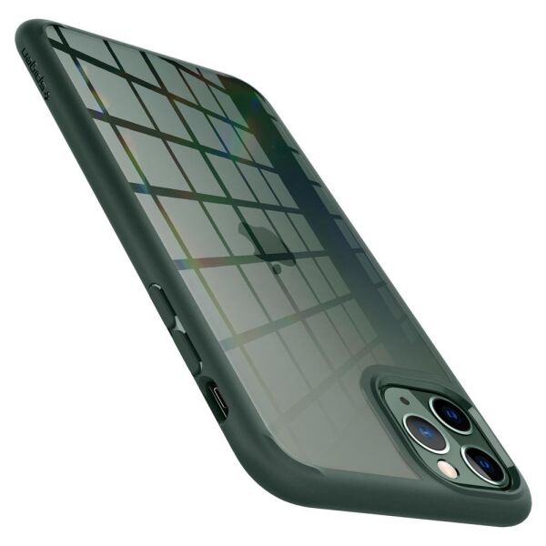 Spigen iPhone 11 Pro ile Uyumlu Kılıf Ultra Hybrid Midnight Green