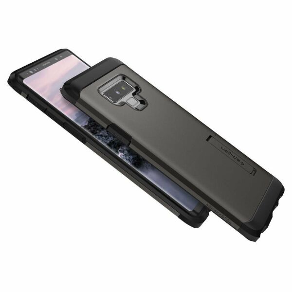 Spigen Galaxy Note 9 ile Uyumlu Kılıf Tough Armor Gunmetal
