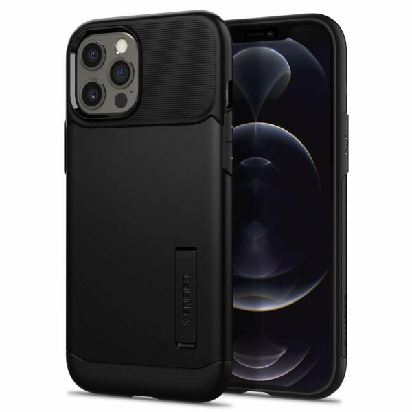 Spigen iPhone 12 Pro Max ile Uyumlu Kılıf Slim Armor Black