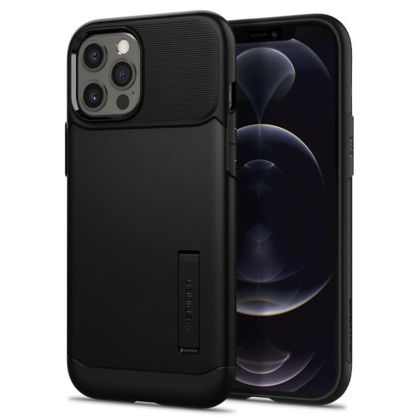 Spigen iPhone 12 Pro Max ile Uyumlu Kılıf Slim Armor Black