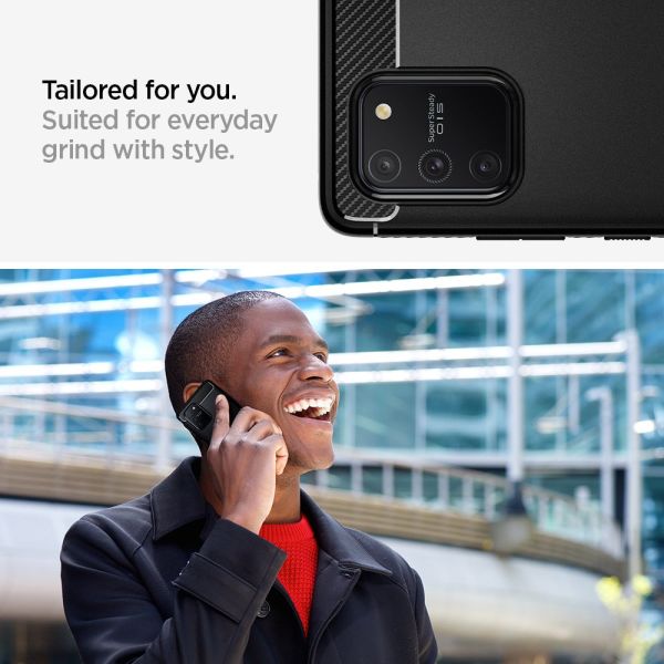 Spigen Pocopone M2 Pro/Redmi Note 9 Pro Max / Note 9s ile Uyumlu Kılıf Rugged Armor Black