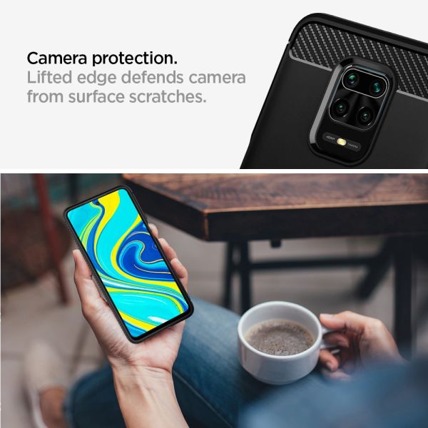 Spigen Pocopone M2 Pro/Redmi Note 9 Pro Max / Note 9s ile Uyumlu Kılıf Rugged Armor Black