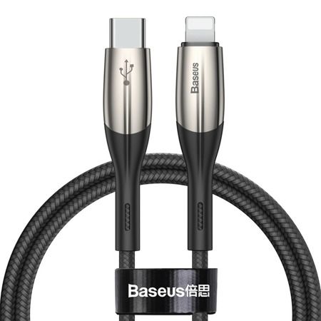 Baseus Horizontal Type C To Lightning Şarj Kablosu 1M Siyah CATLSP-01