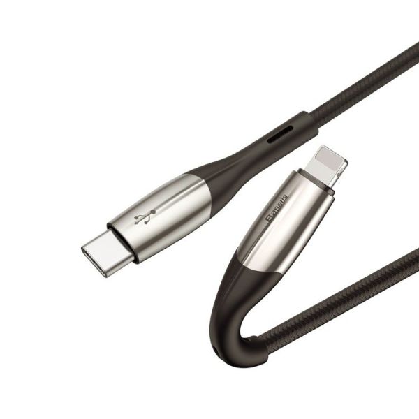 Baseus Horizontal Type C To Lightning Şarj Kablosu 1M Siyah CATLSP-01