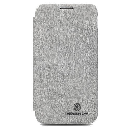 Nillkin i8750 ATIV S ile Uyumlu Ağaç Desenli Deri Kılıf Gri