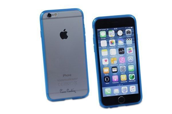 Pierre Cardin iPhone 6 ile Uyumlu Silikon Arka Koruma Paneli Mavi PCZ-S05