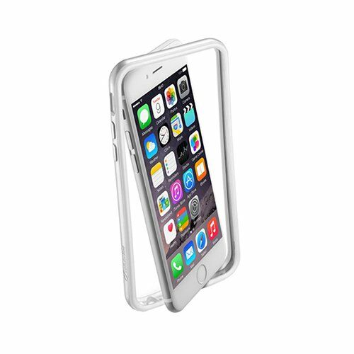 Cellular Line iPhone 6S Plus/6 Plus ile Uyumlu Bumper Satin Kılıf Gümüş BUMPSATINIPH655S