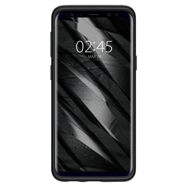 Spigen Galaxy S9 ile Uyumlu Kılıf Liquid Crystal 4 Tarafı Koruma Matte Black