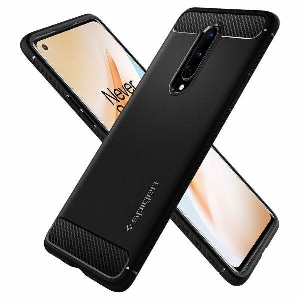 Spigen OnePlus 8 ile Uyumlu Kılıf Rugged Armor Matte Black
