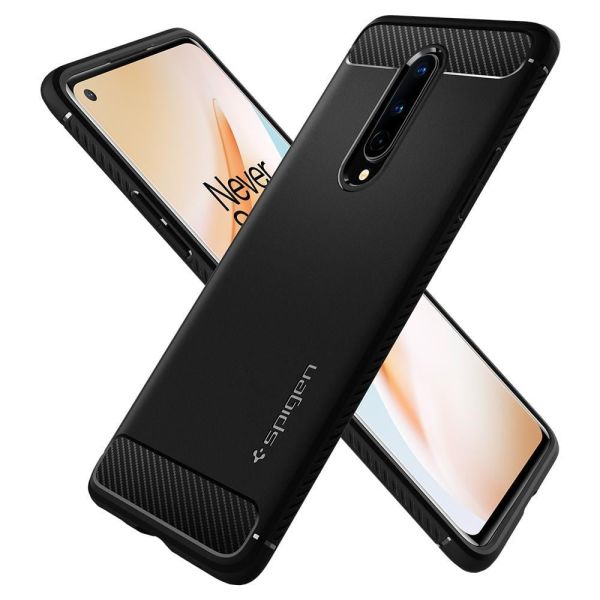 Spigen OnePlus 8 ile Uyumlu Kılıf Rugged Armor Matte Black