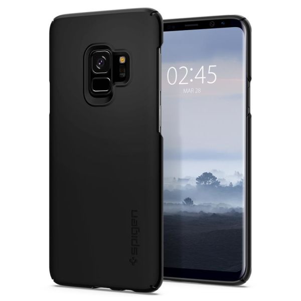 Spigen Galaxy S9 ile Uyumlu Kılıf Thin Fit Black