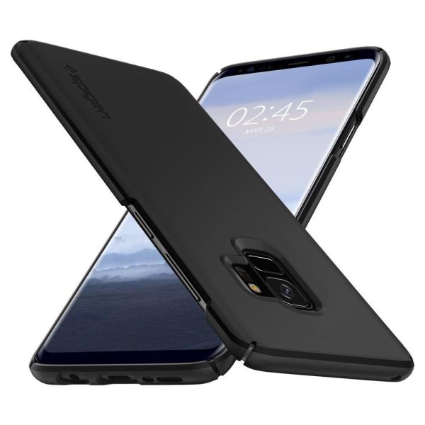 Spigen Galaxy S9 ile Uyumlu Kılıf Thin Fit Black