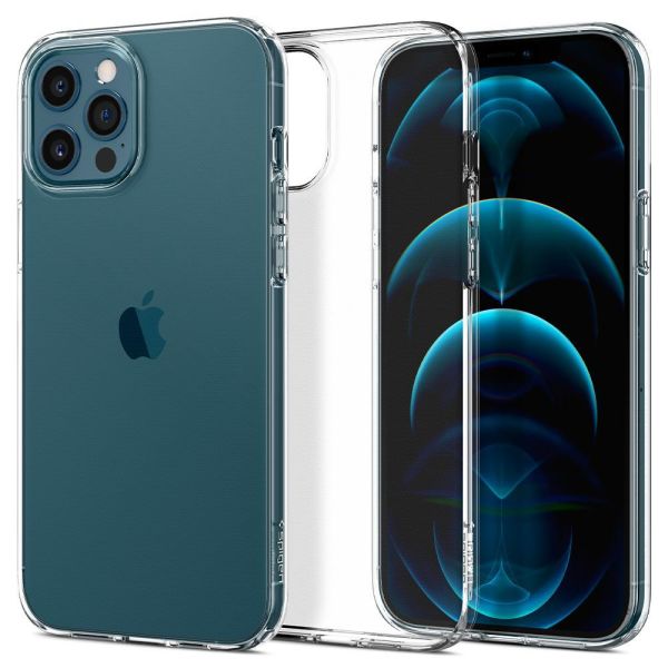 Spigen iPhone 12 Pro / iPhone 12 ile Uyumlu Kılıf Liquid Crystal Crystal Clear