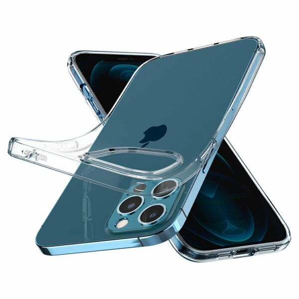 Spigen iPhone 12 Pro / iPhone 12 ile Uyumlu Kılıf Liquid Crystal Crystal Clear