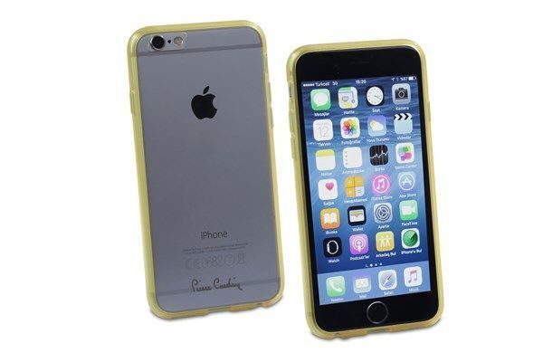 Pierre Cardin iPhone 6 ile Uyumlu Silikon Arka Koruma Paneli Sarı PCZ-S05