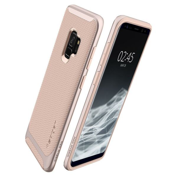 Spigen Galaxy S9 ile Uyumlu Kılıf Neo Hybrid Pale Dogwood