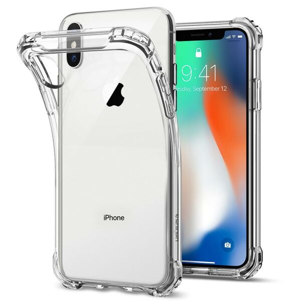 Spigen iPhone 11 Pro Max ile Uyumlu Kılıf Rugged Crystal Crystal Clear