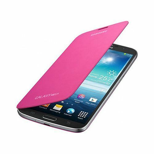 Galaxy Mega i9200 ile Uyumlu Flip Cover Kılıf Pembe EF-FI920BPEGWW