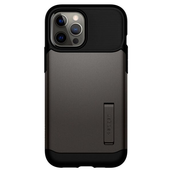 Spigen iPhone 12 Pro Max ile Uyumlu Kılıf Slim Armor Gunmetal
