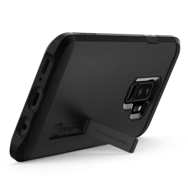 Spigen Galaxy S9 Plus ile Uyumlu Kılıf Tough Armor Black