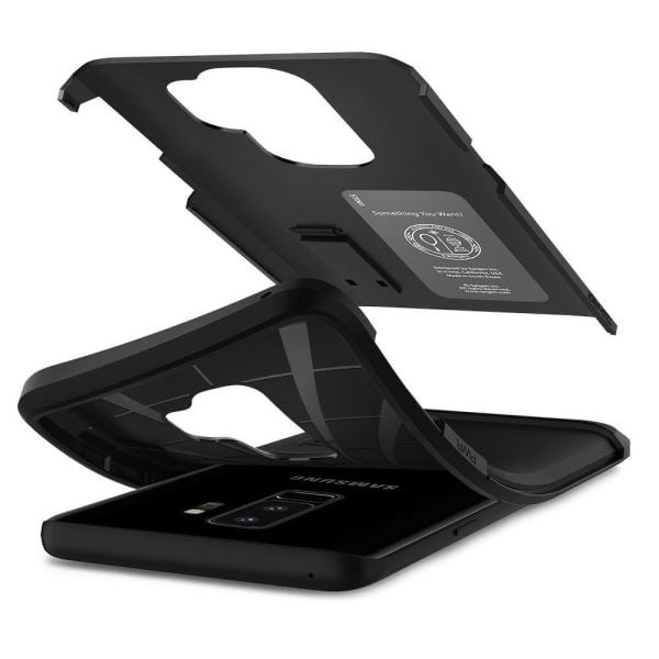 Spigen Galaxy S9 Plus ile Uyumlu Kılıf Tough Armor Black