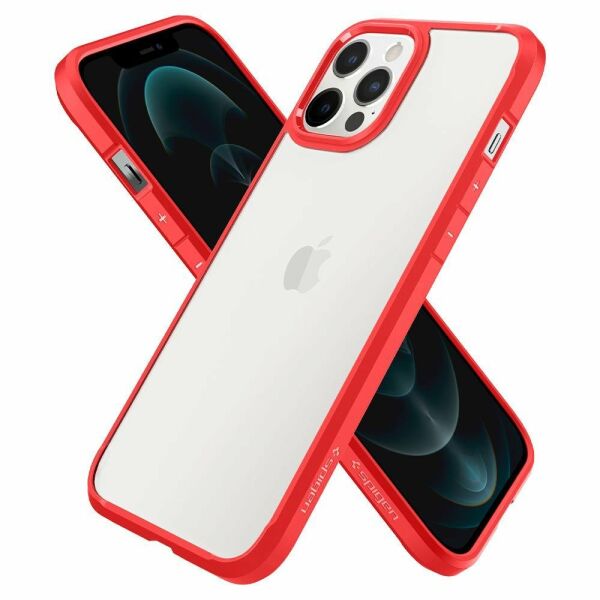 Spigen iPhone 12 Pro Max ile Uyumlu Kılıf Ultra Hybrid Red