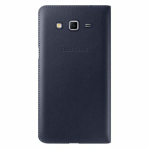 Galaxy Grand 2 G7100 ile Uyumlu S View Cover Kılıf Siyah EF-CG710BBEGWW (Out)