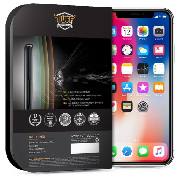 Buff iPhone X ile Uyumlu Darbe Emici Ekran Koruyucu Film