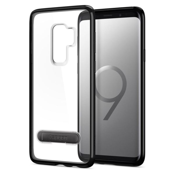 Spigen Galaxy S9 Plus ile Uyumlu Kılıf Ultra Hybrid S Midnight Black