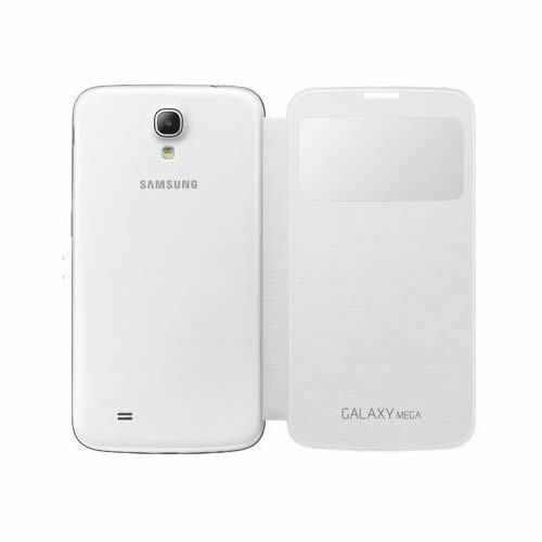 Galaxy Mega i9200 ile Uyumlu S View Cover Kılıf Beyaz EF-CI920BWEGWW (Out)