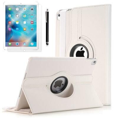 iPad Pro 10.5 ile Uyumlu 360 Derece Dönebilen Standlı Kılıf Beyaz