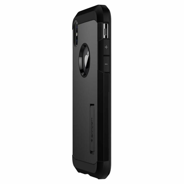 Spigen iPhone X ile Uyumlu Kılıf Tough Armor Black