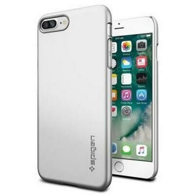 Spigen iPhone 7 Plus ile Uyumlu Kılıf Thin Fit Ultra İnce Satin Silver
