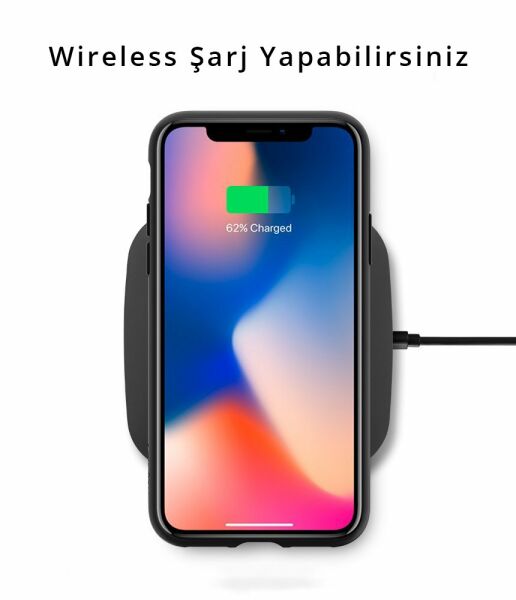 Spigen iPhone X ile Uyumlu Kılıf Liquid Crystal 4 Tarafı Kapalı Matte Black
