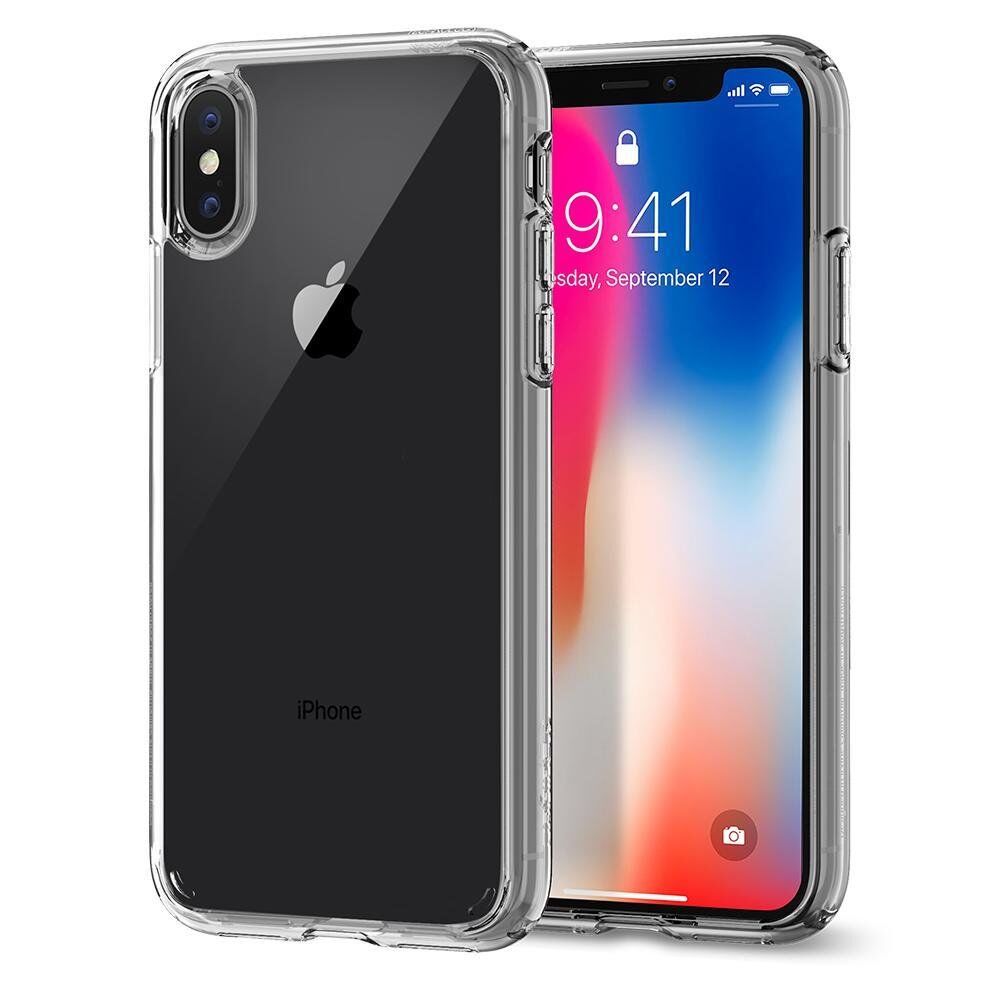 Spigen iPhone X ile Uyumlu Kılıf Ultra Hybrid Crystal Clear