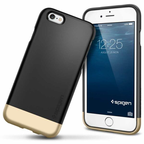 Spigen iPhone 6/6s ile Uyumlu Kılıf Style Armor Smooth Black