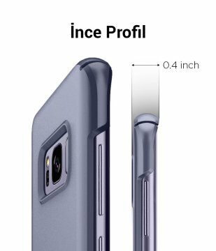 Spigen Galaxy S8 ile Uyumlu Kılıf Thin Fit Orchid Gray