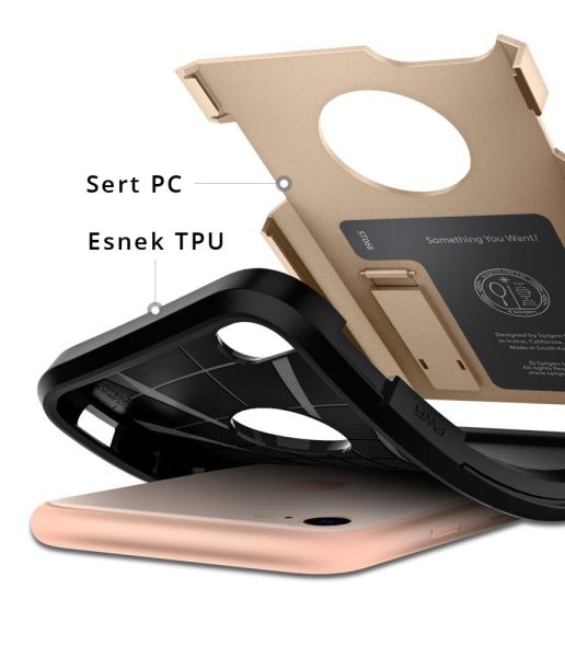Spigen iPhone 7/8 ile Uyumlu Kılıf Tough Armor 2 Champagne Gold