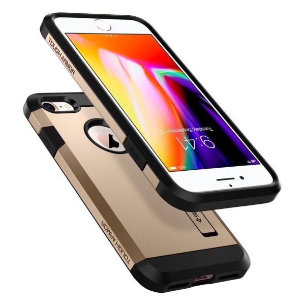 Spigen iPhone 7/8 ile Uyumlu Kılıf Tough Armor 2 Champagne Gold